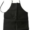 Delantal de cuero monocromático de 100 cm con forro polar de venta caliente en stock pu impermeable y a prueba de aceite 5 yuanes moda delantal de protección laboral al por mayor