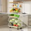 Prateleira de Armazenamento para Mesa, Aparador para Sala de Estar, Organizador em Camadas para Lanches e Copos de Água, Cesta de Armazenamento para Frutas e Vegetais de Cozinha