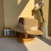 Nuevo Sombrero de Paja Francés de Ala Corta Estilo Hepburn para Mujer, Sombrero de Sol de Ala Corta de Verano, Sombrero de Sol Tejido para Playa