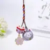 Sino de Água Cor Mágica Flor de Cerejeira Gato da Sorte Corrente para Celular Nafu da Sorte Gato Gêmeos Pingente Fofo Pingente para Bolsa de Chaves