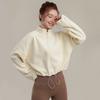 Abrigo Deportivo Grueso con Forro de Polar de Cuello Alto para Otoño e Invierno, Top de Yoga de Piel de Cordero para Mujer, Sudadera Suelta de Manga Larga Cálida para Correr
