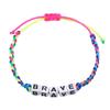 Pulseiras Populares da Internet de Venda Quente Transfronteiriça com Letras e Palavras de Bênçãos, Encorajamento e Energia Positiva, Pulseiras Infantis Feitas à Mão
