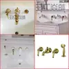 Gabinete de baño grifo estilo europeo dorado doble lavabo juego de cuatro piezas extraíble dividido combinación Lavabo grifo de tres-cuatro agujeros