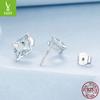 Pendientes de plata con forma de estrella azul, originales y exquisitos, con dije de plata, para mujer, con brillo de verano, de plata de ley s925