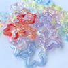 Cadena para teléfono móvil, pulsera, pendientes, horquilla, accesorios para el cabello, materiales de bricolaje, con forma de estrella hueca de cinco puntas, chapada en color transparente AB
