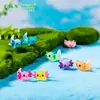 Paisaje en miniatura, estilo caricatura, lindo acuario hexagonal de pez dragón, musgo, suculenta, paisajismo, decoraciones de jardinería, accesorios, pequeños adornos para ventas transfronterizas