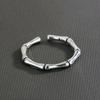 Anillo de Bambú Estilo Étnico Temperamento Personalizado Plateado Diseño Antiguo Sentido Mori Anillo de Bambú Suministro Transfronterizo