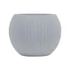 Maceta Grande Simple Nórdica con Plantas Verdes para Sala de Estar, Patio, Decoración de Escritorio, Diseño Esférico con Rayas Verticales, Maceta para Plantas Artificiales