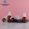 En Stock Tarro de Crema de 50g, Botella Pequeña con Atomizador, Botella Transparente para Loción de Cuidado de la Piel de 30ml, Botella de Recarga con Atomizador Cosmético de 100ml