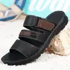 Sandalias Planas para Hombre, Talla Grande, Zapatos de Punta Redonda, Talla Extra Grande, Transpirables, Antideslizantes, Casuales de Playa, Zapatos de Suela Gruesa