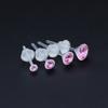 Aretes Estilo Coreano y Japonés con Resina de Circonita, Pines de Plástico para Oreja Anti-Obstrucción, Aretes Sencillos y Versátiles de Colores Dopamina para Cartílago