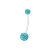 Anillo para Ombligo de Acrílico Serie Azul para Mujeres Embarazadas Colgante de Mariposa con Goteo de Aceite Joyería para Perforación de Ombligo Suave
