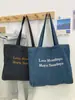 Bolsas Outono/Inverno 2025 Coreanas de Nicho Estudante Grande Capacidade Tote Ombro Bordado Jeans Lona