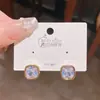 Nuevos Pendientes Cuadrados de Circonita Colección Simple 2025, Pendientes de Joyería Resistentes Elegantes de Gama Alta para Mujer