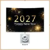 Tecido de Fundo de Ano Novo Personalização Decoração de Festa de Festival Arranjo Exclusivo de Comércio Exterior da Amazon Banner Fonte de Fábrica