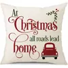 Juego de Fundas de Almohada Transfronterizas para Navidad Europea y Americana, Funda para Cojín de Sofá de Sala de Estar, Funda para Almohada de Cintura con Reno Papá Noel Árbol, Suministro de Fábrica