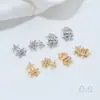 Chapado en Cobre Oro de 14 Quilates Incrustado Circonita Colgante Doble Trenzado de Valla Colgante Material para Accesorios de Pulsera, Collar, Joyería para Orejas Hecho a Mano