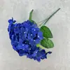 Flor de Hortênsia Artificial com 5 Galhos e Pétalas Grandes, Flor de Seda para Casamento e Decoração de Casa, Ornamento de Arranjo de Flores Artificiais, Disponível em Várias Cores