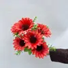 Nuevo Girasol de 7 Picos Estilo Pastoral Decoración de Muebles para Interiores y Exteriores Flores Artificiales Accesorios para Fotografía Girasol de Simulación