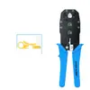 Alicates para Cable de Red, Pinzas de Crimpar Cabezales de Cristal, Alicates de Red de Grado Profesional, Probador de Red, Juego de Herramientas para Conectores, Pinzas de Sujeción de Cables