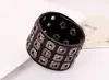 Pulsera Punk de Cuero Genuino Simple y Única de Dunhuang.Com, Venta al por Mayor a Bajo Precio, Pulsera de Piel de Vaca Unisex