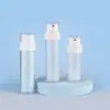Botella de Loción al Vacío Cilíndrica Personalizada de 30 50 ml Plástico Petpp Botella Secundaria de Esencia a Presión Material de Empaque para Productos de Cuidado de la Piel
