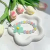 Cadena para Teléfono Móvil de Color Caramelo Acrílico con Cuentas Cuerda Anti-Pérdida para Teléfono Móvil Colgante Cubierta Protectora Bolso Colgante Simple de Moda