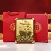 Novo Estilo Chinês Uma Vela Navegação Suave Decoração de Mesa Pintura com Folha de Ouro Ornamento para Home Office Abertura de Negócios Presente de Inauguração