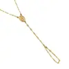 Joyería de Moda Transfronteriza Europea y Americana: Elegante Pulsera con Colgante Redondo para Mujer, Pulsera de Muñeca con Cadena Simple de Labios