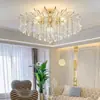 Lámpara de techo de cristal de lujo para sala de estar, iluminación simple y moderna de alta gama, nueva lámpara de estilo francés para comedor y dormitorio, candelabro de cristal