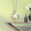 Collar con Forma de Corazón Europeo y Americano Plata de Ley 925 Colgante de Perla con Forma de Corazón para Mujer Accesorios de Plata Elementos Transfronterizos Oro Rosa