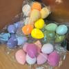 Explosiones Transfronterizas Belleza Maquillaje Caja de Huevo Celebridad de Internet Esponja Degradada Borla para Polvo Cojín de Aire Herramienta de Maquillaje Productos Genuinos Húmedo y Seco