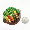 Suministro Directo de Fábrica de Imanes de Refrigerador de Resina, Características de Chongqing, Estilo Nacional Estéreo Cultural y Creativo Comida, Comida y Juego Mensaje Pegatinas Magnéticas 3D