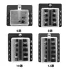 Caja de Fusibles de Hoja de 6, 8, 10, 12 Vías con Indicador LED Rojo Juego de Soportes para Fusibles