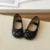 Zapatos de Cuero para Niñas 2026 Nueva Moda Tendencia Zapatos Infantiles Boca Baja Zapatos Individuales Zapatos de Princesa de Lunares Zapatos Mary Jane