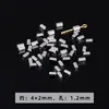 Cuentas martilladas de acero inoxidable, cuentas sueltas, cuentas de tubo de bambú, cuentas espaciadoras, colgantes, clips O, accesorios para pulseras DIY, componentes para joyería al por mayor