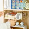 Cesta de armazenamento suspensa sob a mesa desktop dormitório coisas boas guarda-roupa artefato de organização armário de cozinha prateleira de armazenamento suspensa ao lado da cama