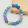 Collar Roto de Jade con Cuentas Magnéticas de 10mm Colores Vibrantes Cadena para Clavícula Color Caramelo Macarrón Set de Collares de Mano Joyería al por Mayor Yiwu