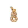[Procesamiento Personalizado] Colgante de Acero Inoxidable con Incrustaciones de Diamantes de 26 Letras Estilo Europeo y Americano Transfronterizo para Collar y Pendientes DIY Accesorios Hechos a Mano