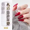 Accesorios para Uñas Pequeños Diamantes de Imitación Acrílicos Irregulares de Dorso Plano Cuentas Metálicas Lentejuelas Perlas de Nácar Diamantes de Imitación de Pan de Oro