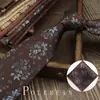 Gravata Masculina Cor Café Retrô Amarrada à Mão Britânica 8cm Formal Negócios Casamento Presente para Noivo Caixa Tendência