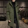 Nuevo abrigo acolchado de algodón de longitud media engrosado para hombre 2023 abrigo acolchado de algodón de moda estilo coreano de invierno abrigo acolchado de algodón largo cálido para hombre