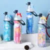 Botella de Agua en Spray Multifuncional para Deportes al Aire Libre, Aislamiento Frío y Calor de Verano, Aspersor, Doble Capa, Ciclismo, Fitness, Deportes