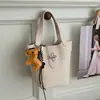 Bolso de Mano con Patrón de Lichi para Mujer, Nuevo Modelo Primavera 2026, Aspecto de Alta Gama, Adecuado para el Trabajo y los Viajes Diarios, Bolso de Hombro, Bolso Cruzado Tipo Cubo