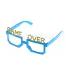 Óculos Criativos e Divertidos com Letras, Óculos Engraçados, Game Over Game Over Óculos Decorativos, Óculos de Festa