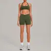 Conjunto de yoga QiuSha ajustado con cuello halter, transpirable y de secado rápido, conjunto deportivo casual transfronterizo 5423+9721