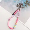 Nova série de frutas de argila macia corrente de celular diy capa de celular acrílico estrela de cinco pontas corrente de celular coleção tendência
