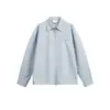 Yidao Vintage 2026 Primavera Novo Estilo Americano Marca da Moda Listrado Vertical com Zíper Cardigan Camisa Casual Solta de Manga Longa para Homens