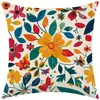 Funda de Almohada Colorida de Flor de Nuevo Estilo Transfronteriza, Ultra Suave, para Sofá de Sala de Estar, Asiento de Coche, Decoración de Fiesta, Cojín, Almohada, Cojín Lumbar