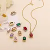 Colgante Rectangular de Vidrio de Acero Inoxidable con Diseño Único, Colgante Vintage, Accesorios para Collares y Aretes Hechos a Mano para Bricolaje